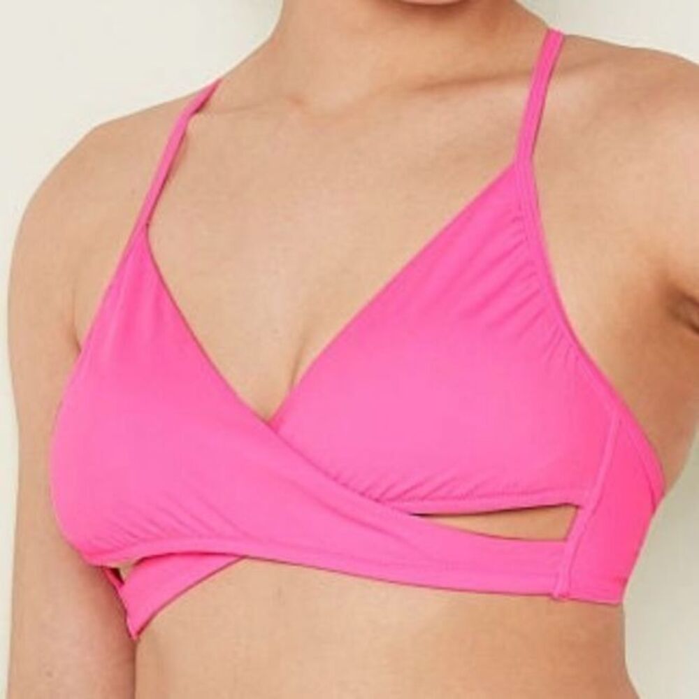 Pink Victoria's Secret NWT Sz XXL Lavender Body Wrap Bikini Swim Top - Picture 8 of 9